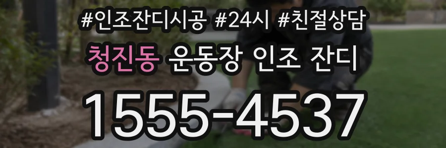 청진동 운동장 인조 잔디