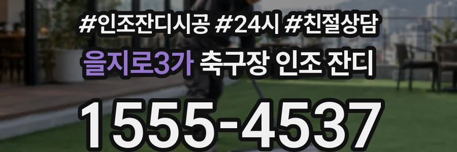 을지로3가 축구장 인조 잔디