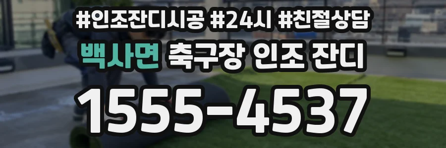 백사면 축구장 인조 잔디