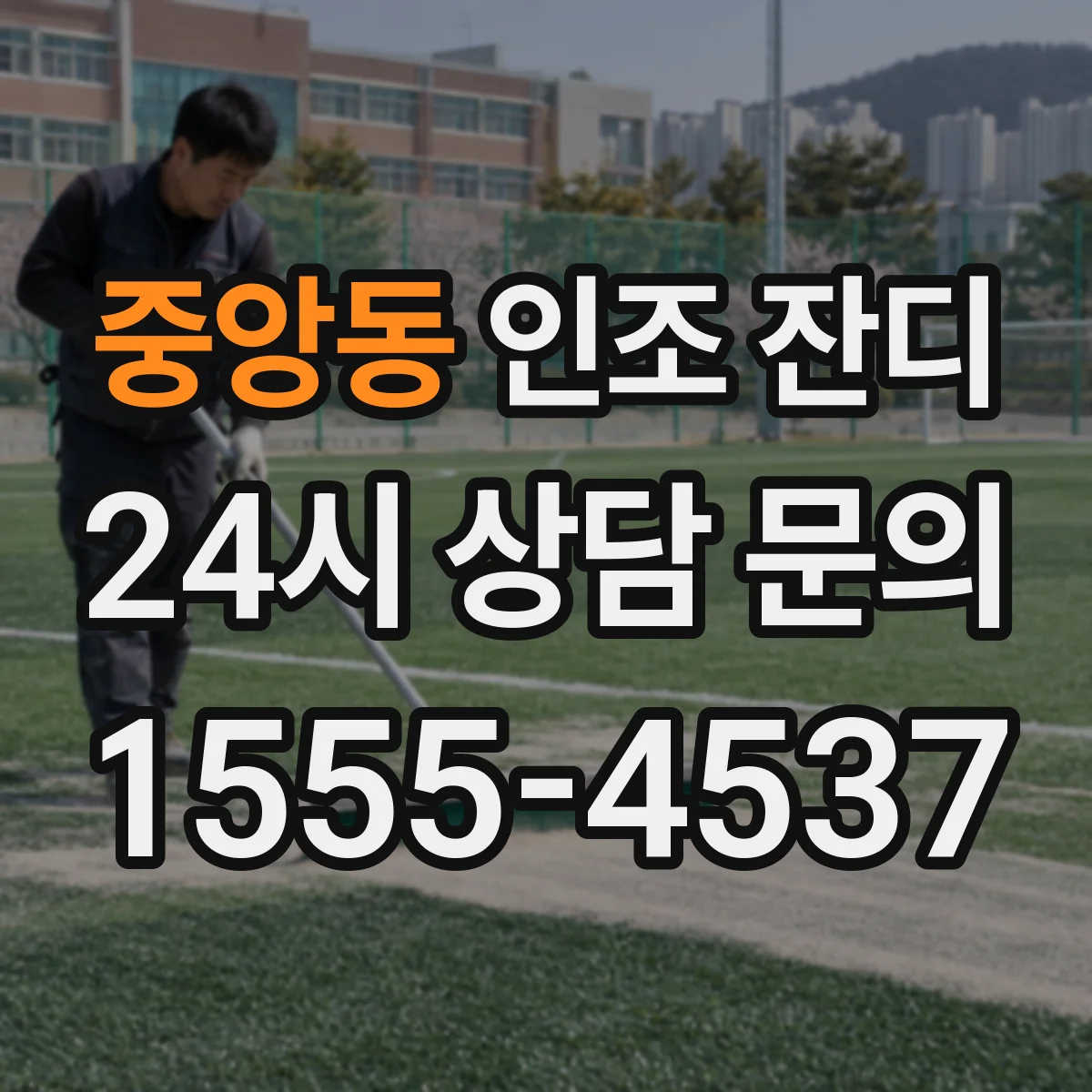 중앙동 인조 잔디