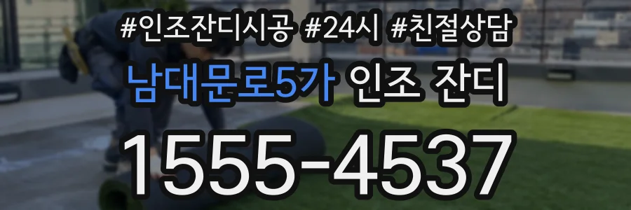 남대문로5가 인조 잔디