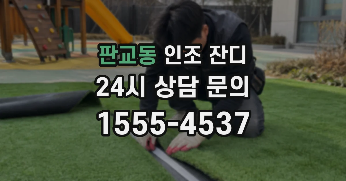 판교동 인조 잔디