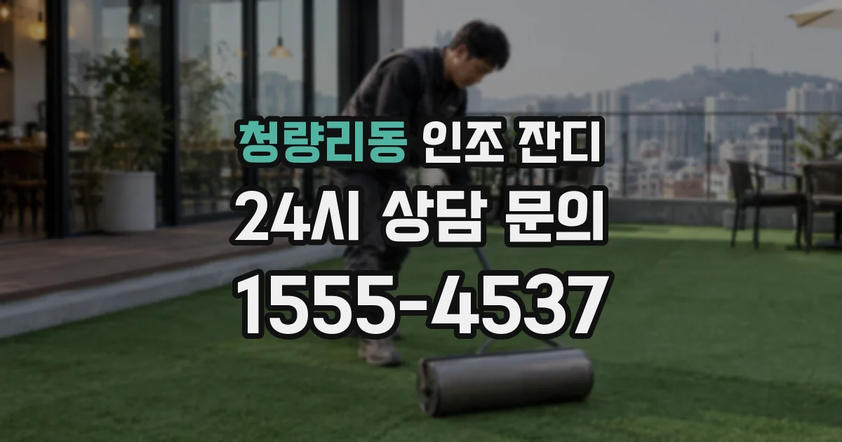 청량리동 인조 잔디