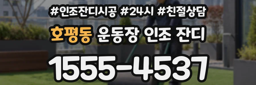 호평동 운동장 인조 잔디
