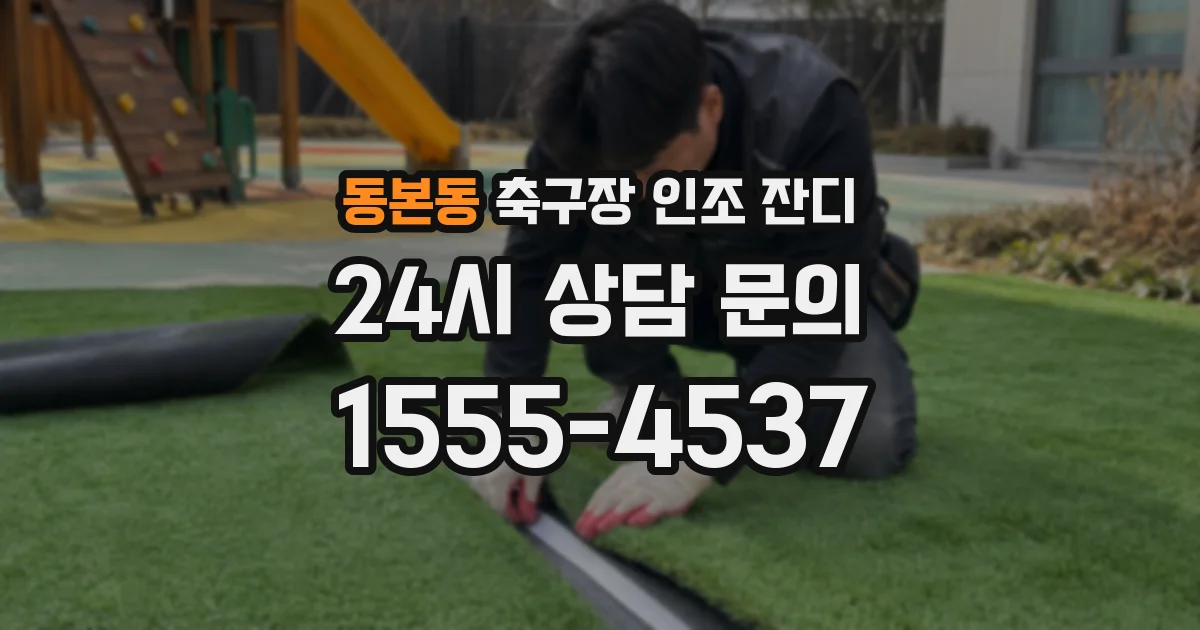 동본동 축구장 인조 잔디