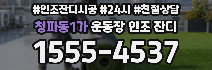 청파동1가 운동장 인조 잔디