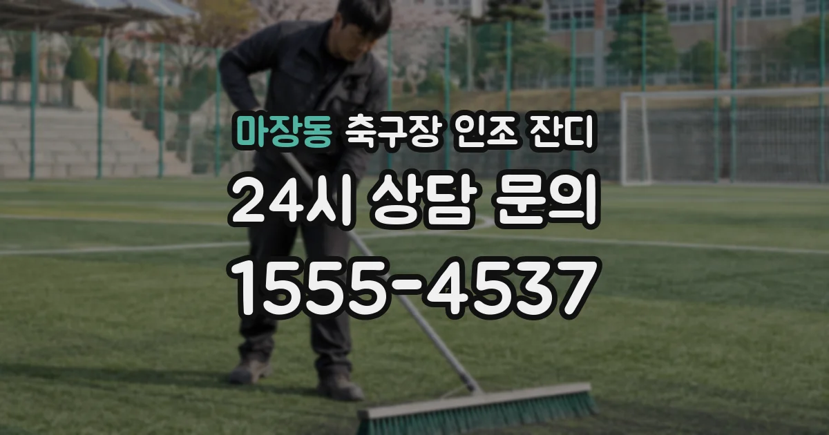 마장동 축구장 인조 잔디