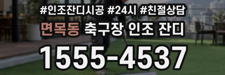 면목동 축구장 인조 잔디
