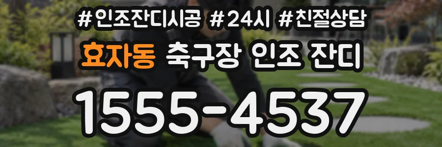 효자동 축구장 인조 잔디