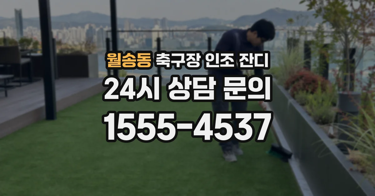 월송동 축구장 인조 잔디
