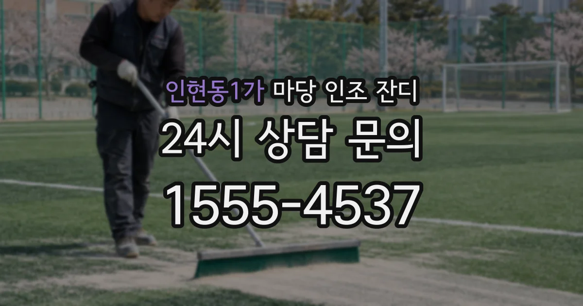 인현동1가 마당 인조 잔디