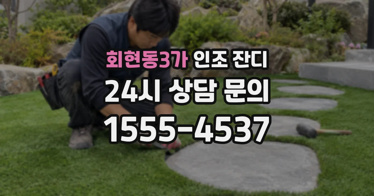 회현동3가 인조 잔디