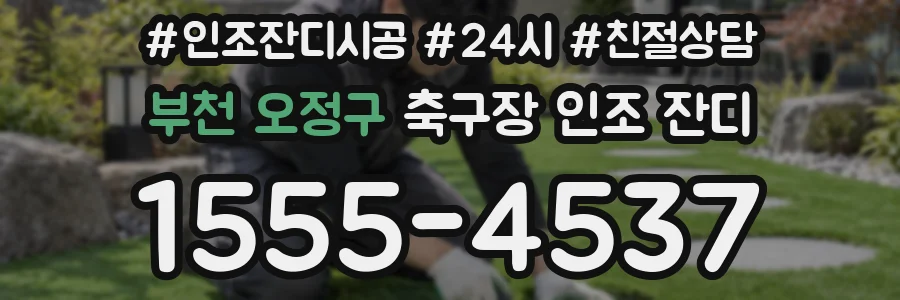 부천 오정구 축구장 인조 잔디
