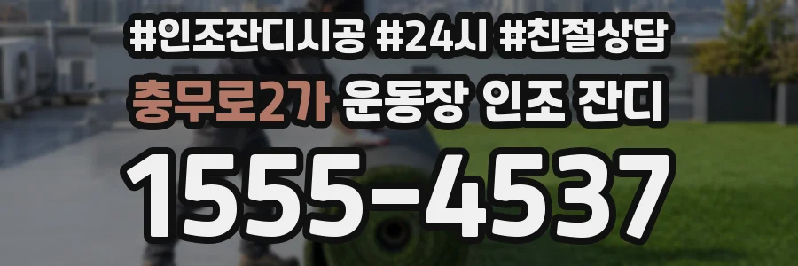 충무로2가 운동장 인조 잔디