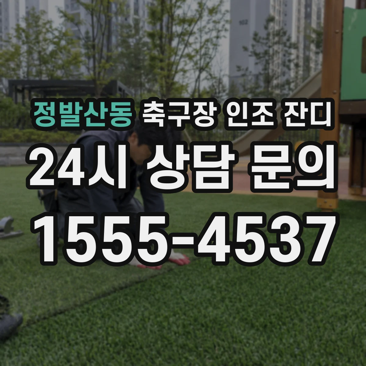 정발산동 축구장 인조 잔디