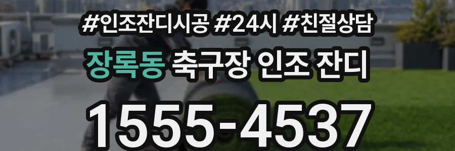 장록동 축구장 인조 잔디