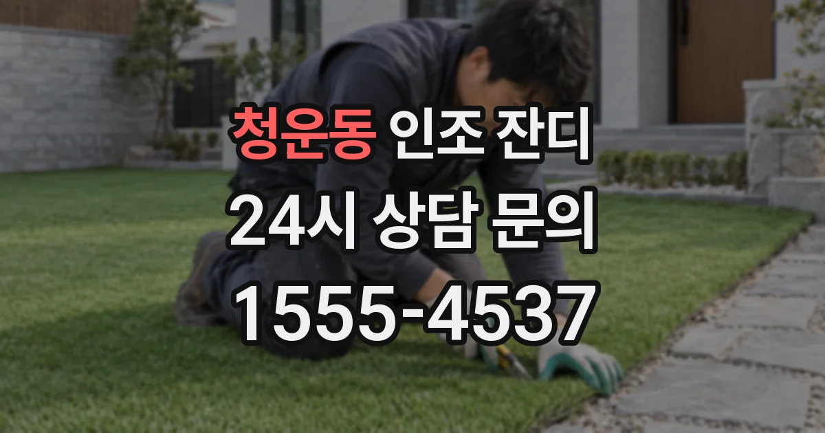 청운동 인조 잔디