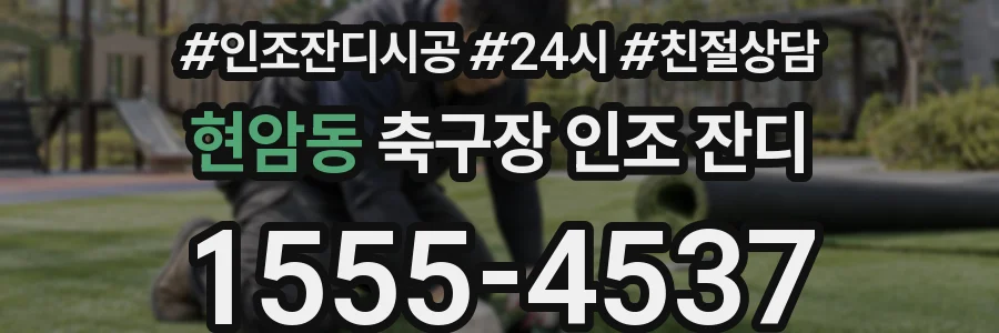 현암동 축구장 인조 잔디