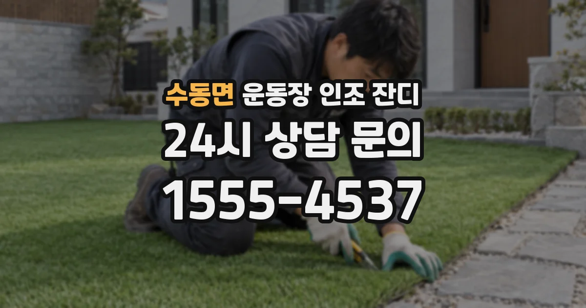 수동면 운동장 인조 잔디