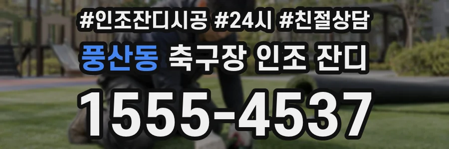 풍산동 축구장 인조 잔디