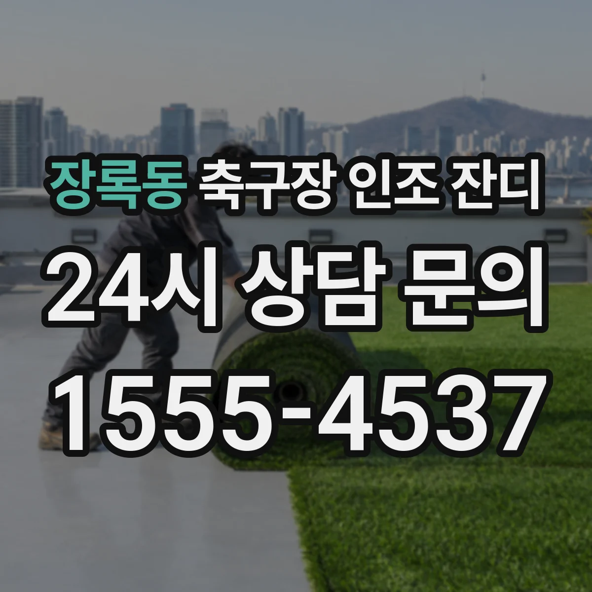 장록동 축구장 인조 잔디