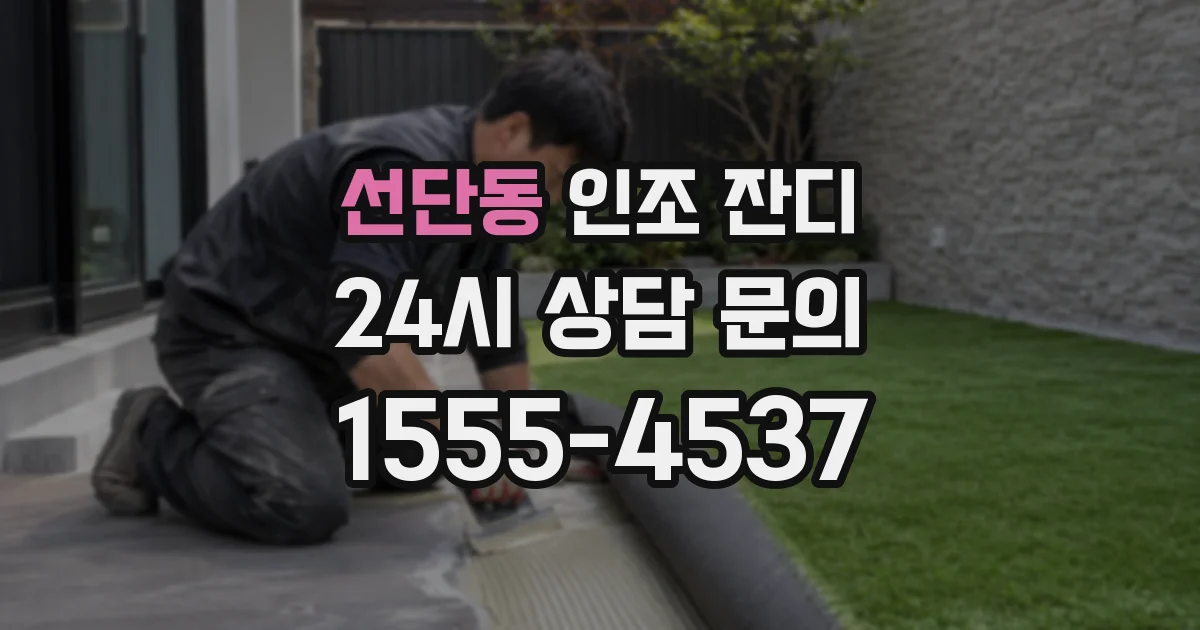 선단동 인조 잔디