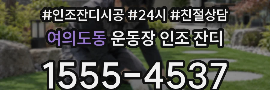 여의도동 운동장 인조 잔디
