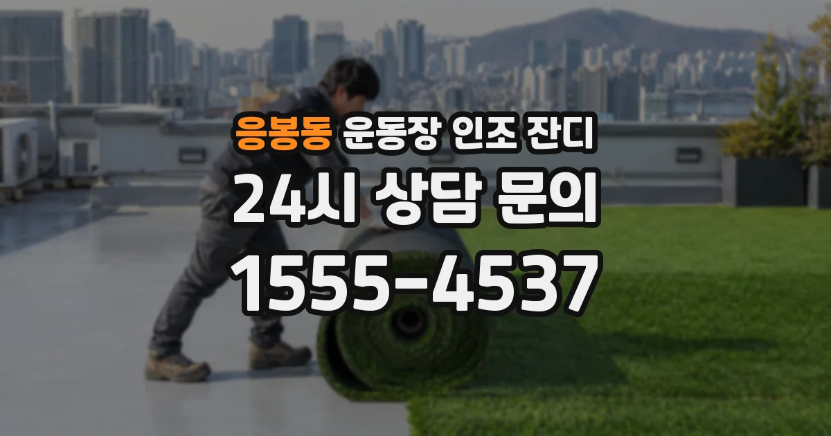 응봉동 운동장 인조 잔디