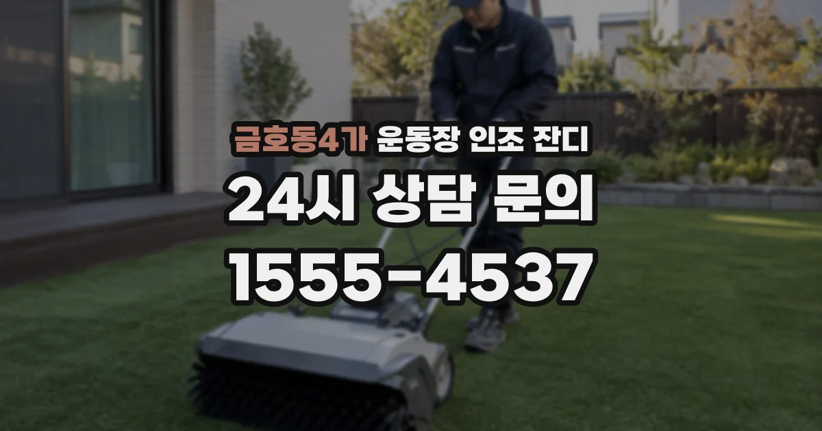 금호동4가 운동장 인조 잔디