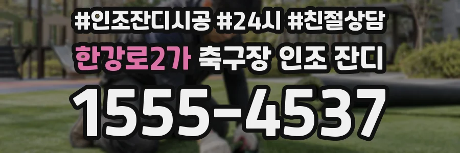 한강로2가 축구장 인조 잔디