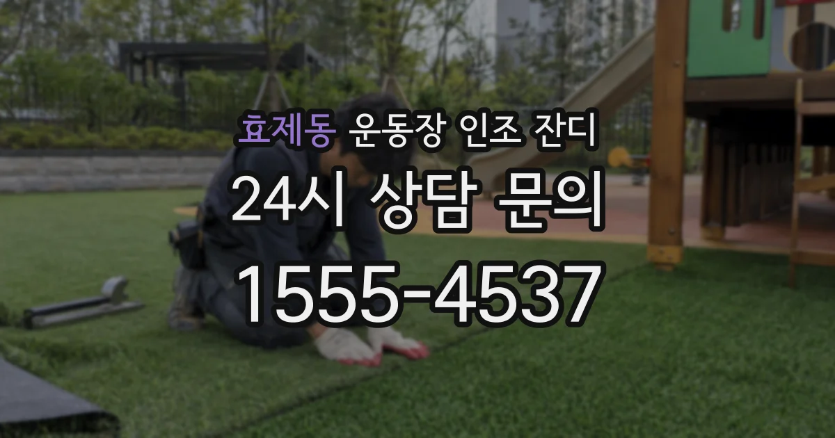 효제동 운동장 인조 잔디