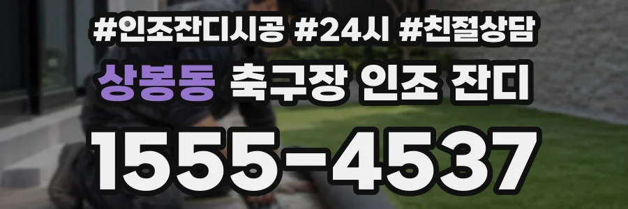 상봉동 축구장 인조 잔디