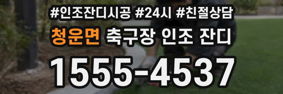 청운면 축구장 인조 잔디