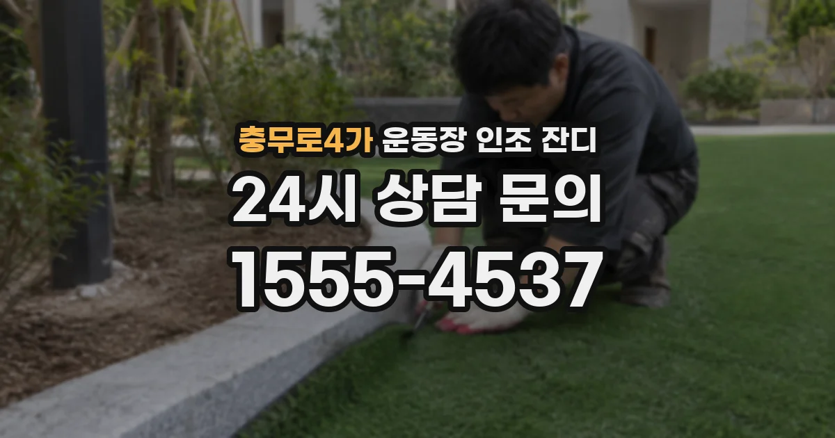 충무로4가 운동장 인조 잔디