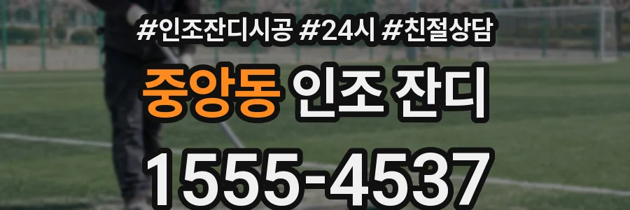 중앙동 인조 잔디