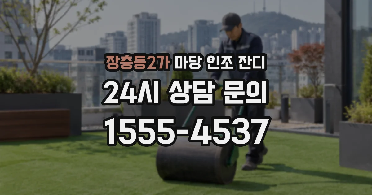 장충동2가 마당 인조 잔디