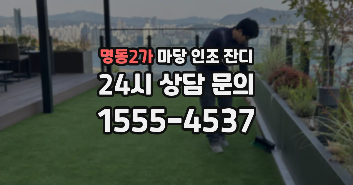 명동2가 마당 인조 잔디
