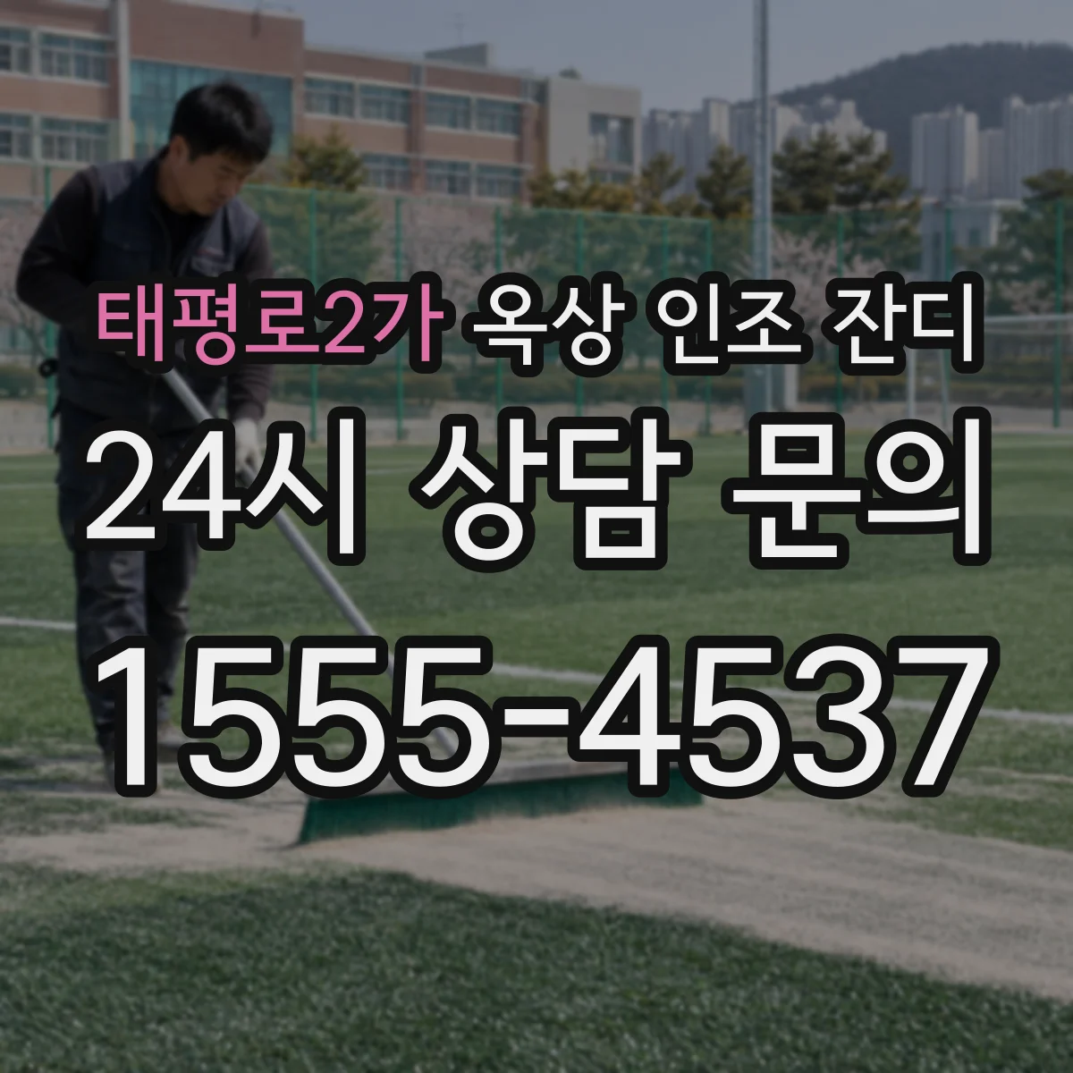 태평로2가 옥상 인조 잔디