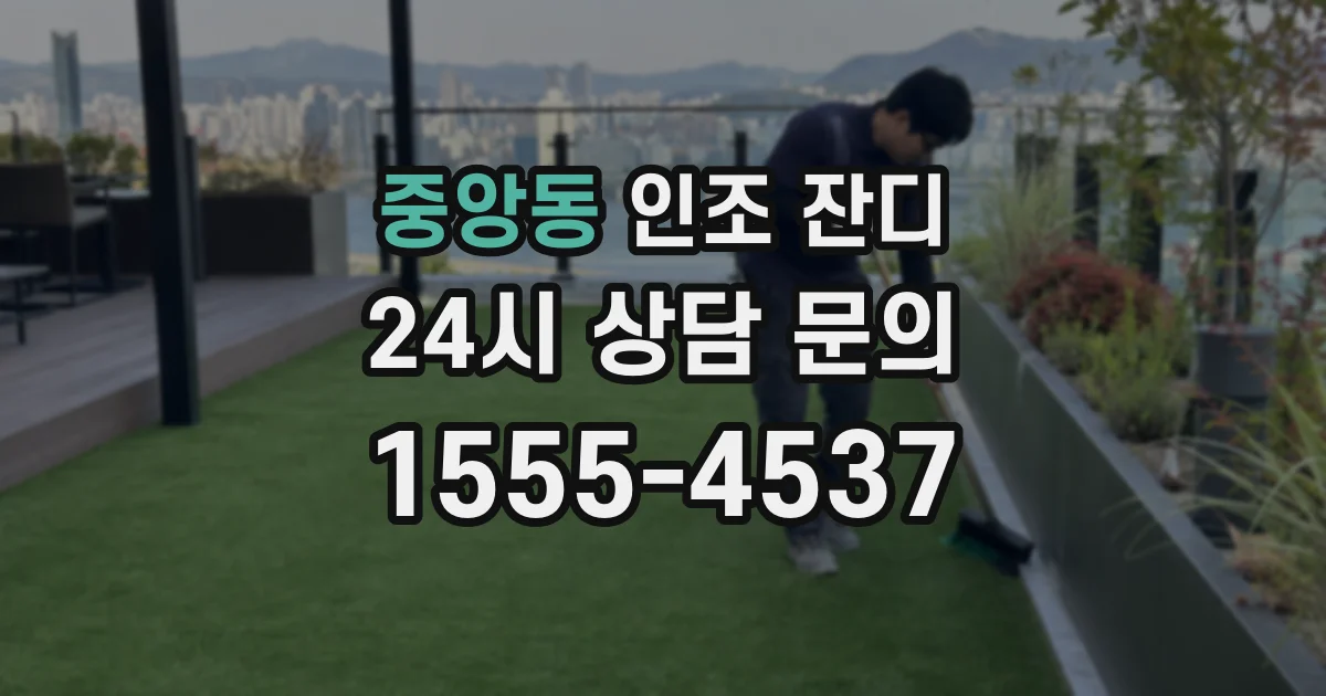 중앙동 인조 잔디