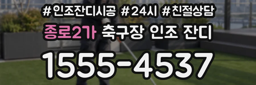 종로2가 축구장 인조 잔디