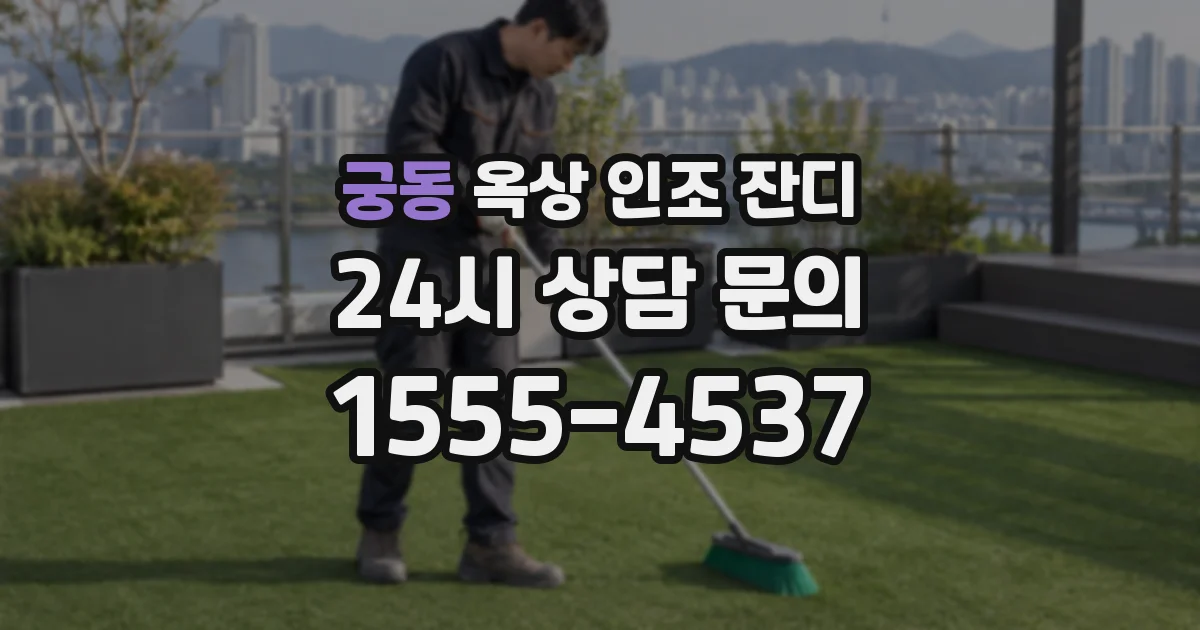 궁동 옥상 인조 잔디