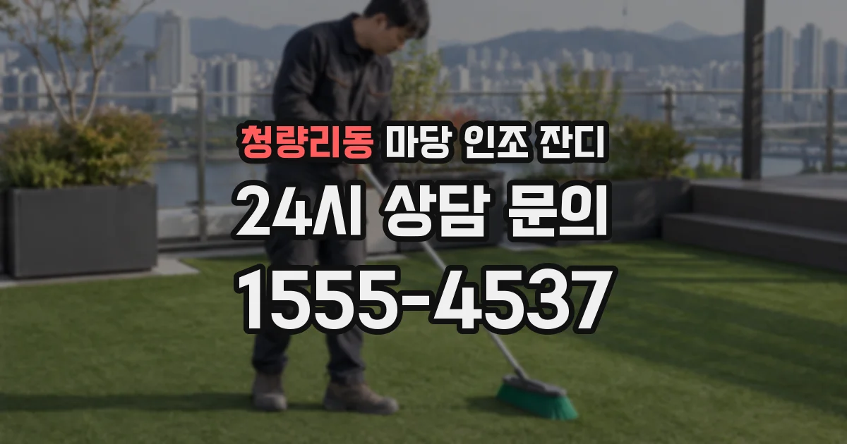 청량리동 마당 인조 잔디