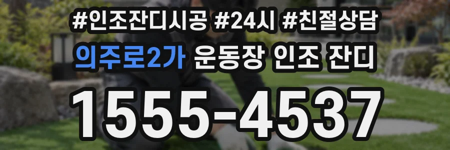 의주로2가 운동장 인조 잔디