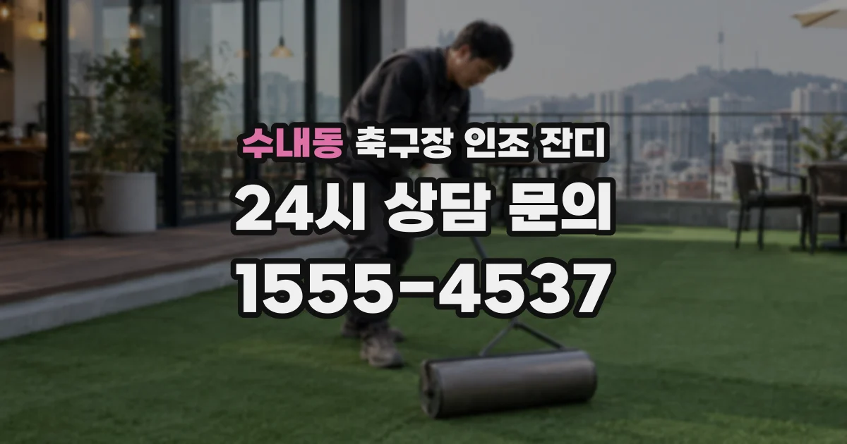 수내동 축구장 인조 잔디