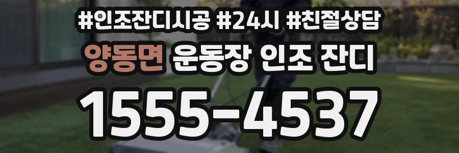양동면 운동장 인조 잔디