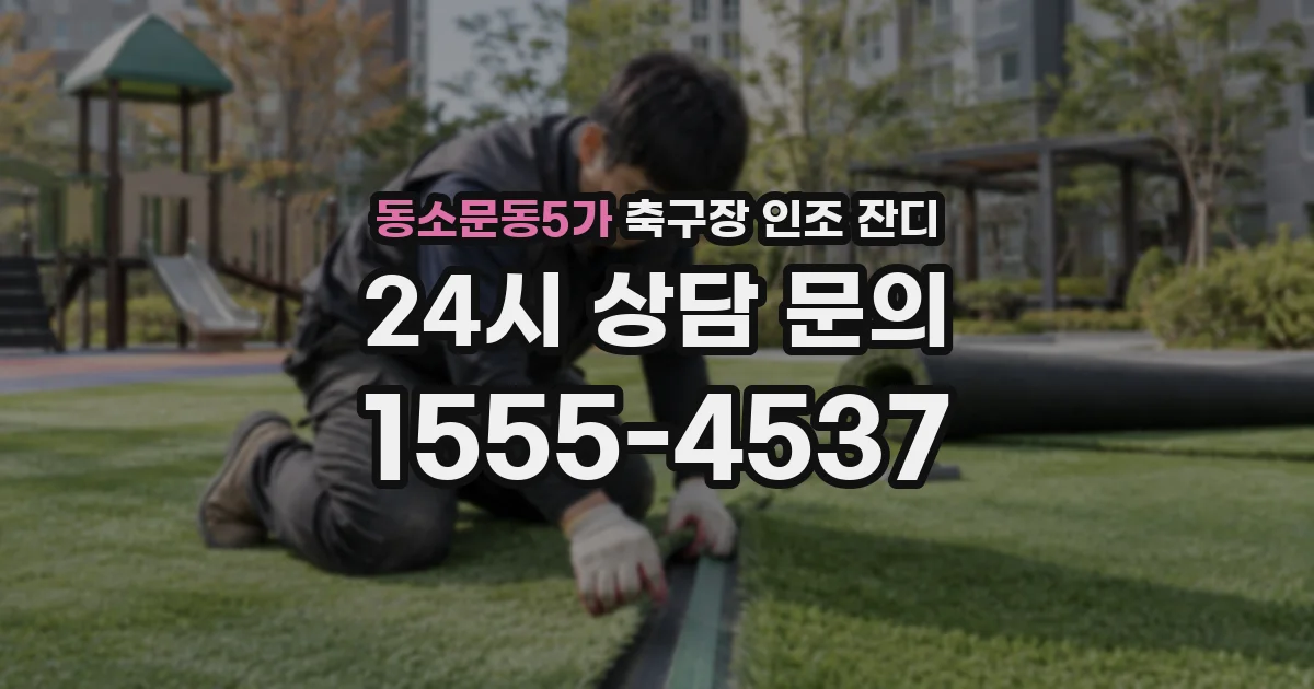 동소문동5가 축구장 인조 잔디
