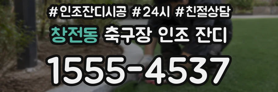 창전동 축구장 인조 잔디
