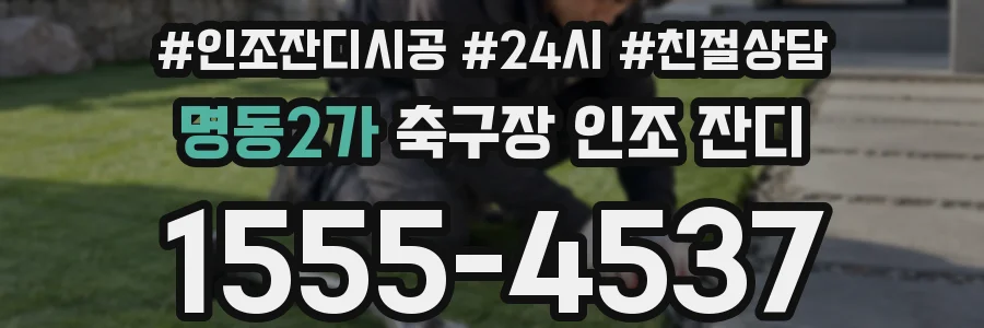 명동2가 축구장 인조 잔디