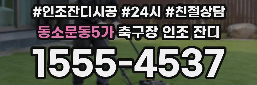 동소문동5가 축구장 인조 잔디