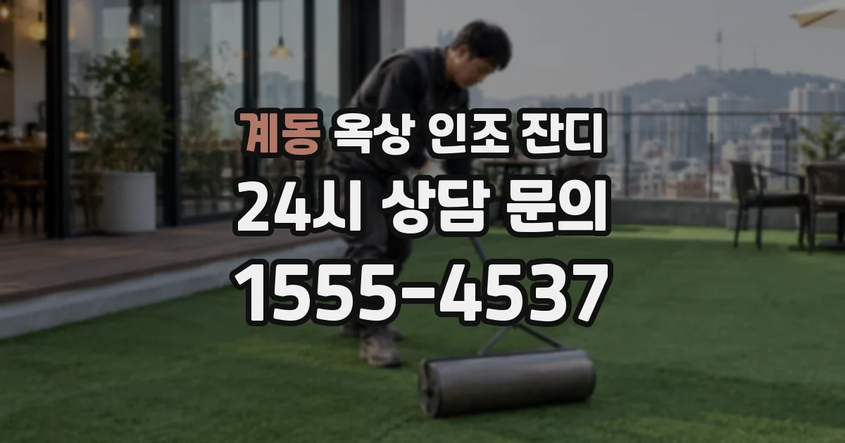 계동 옥상 인조 잔디
